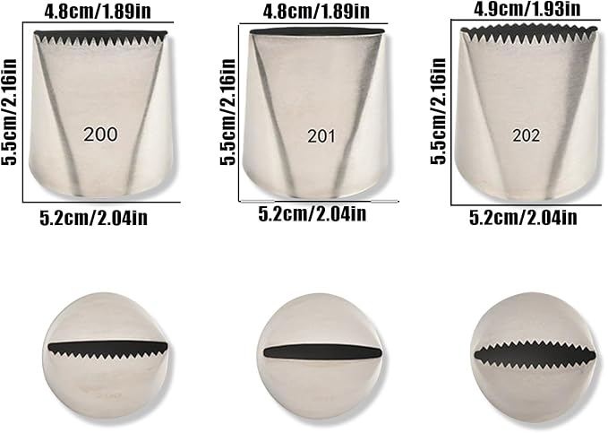 Piping Tips For Cake Decorating, Stainless Steel Icing Piping Nozzles For Pastry Fondant Decorating Tools (C)