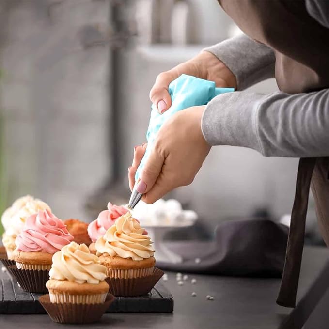 7Pcs Icing Piping Nozzles, Stainless Steel Russian Ruffle Icing Piping Tips Bobbi Skirt Piping Nozzles, DIY Pastry Fondant Cake Icing Piping Nozzles Decoration Tips Baking Tool