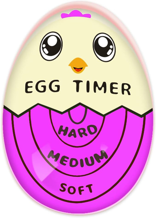 Lasubst Egg Timer for Boiling Eggs that Changes Color When Done, Purple