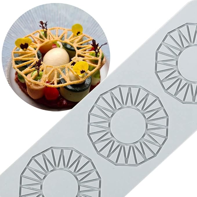 TUKE 3D Leaves Silicone Molds Flower Cake Fondant Mat Bee Leaf Pastry Moulds Rose Impression Chocolate Hollow Lace Mold (Sun_10.2x3.6x0.12inch_M)