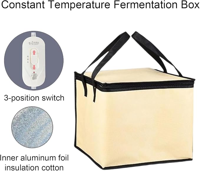 Bread Fermentation Basket, Foldable Temperature Control Fermentation Machine, for Homemade Yogurt, Bread, Handmade Soap, Natto/30L (50L)