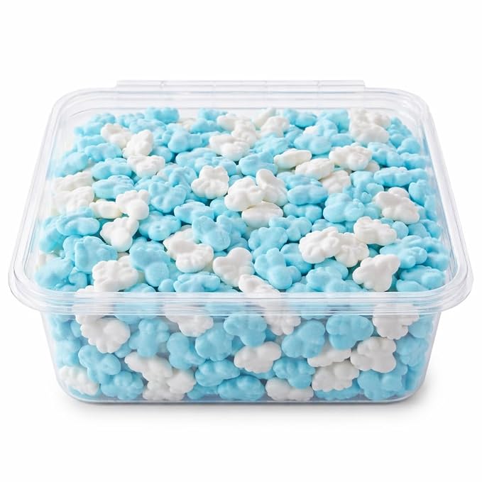 Oasis Supply Baby Shower Sprinkles & Sugar Shapes – Edible Decorations for Cakes, Cupcakes, and Cookies – Gender Reveal, Boy, Girl, and Neutral Party Baking Decorations - Blue Baby Feet