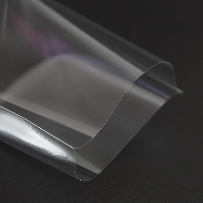 LEOSINDA 100 Pcs Clear Cellophane Bags, 14x20 Inch Resealable Cellophane Plastic Bags Self Adhesive for Clothes, T-Shirts, Party Favors, Pants, Postcard Artwork & Decorative Wrappers and More
