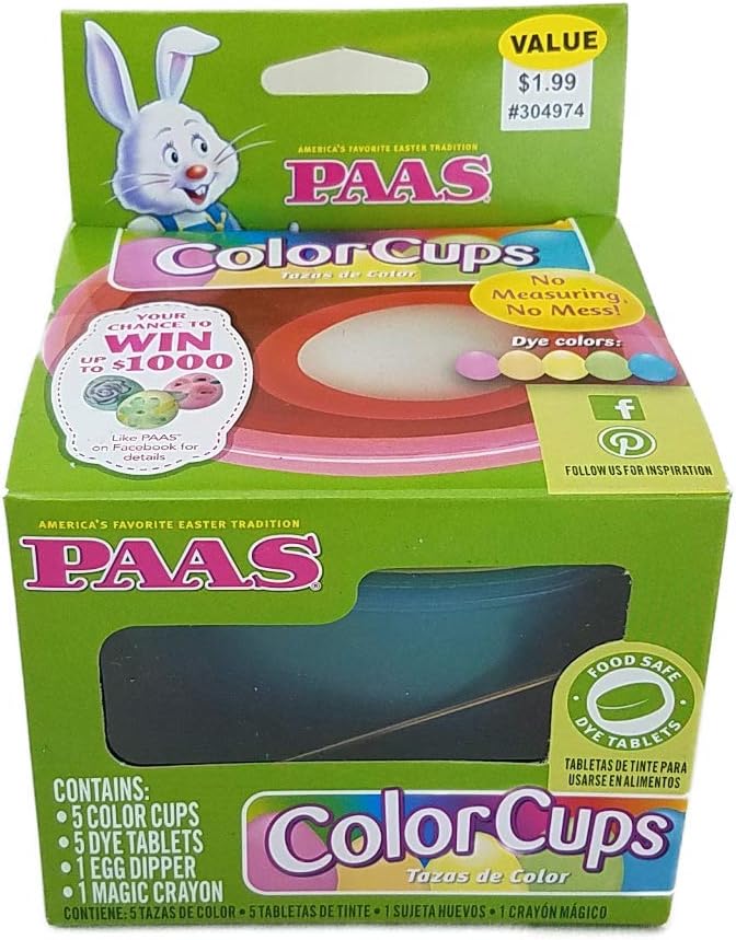 Signature Brands P26715 Paas Color Cups Egg Decorating Kit-Clear