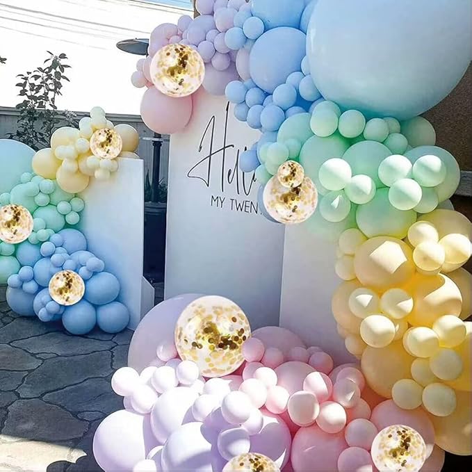 80 Balloon Clips and 100 Dots Glue Points and a Tie, Connector, for wedding, parties, etc. Arch tool