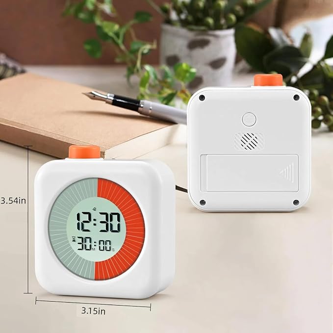 EooCoo Back to School Supplies Visual Timer 60-Minute Countdown (3-in-1) for Kids, Time Management Tool, Classroom Essential, Ideal Back-to-School Teacher Gift, Homeschool, Kitchen, ADHD Users