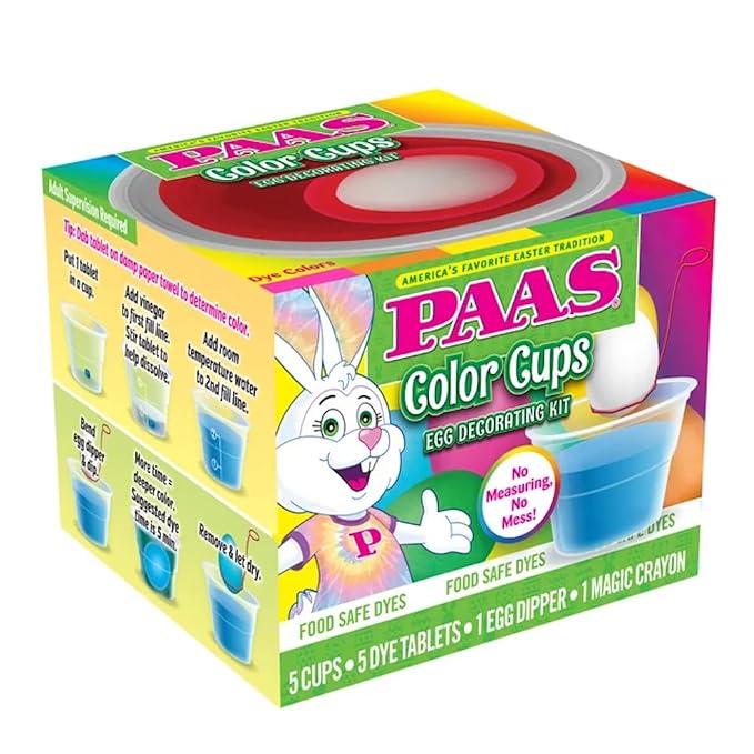 PAAS Color Cups Egg Decorating Kit - America's Favorite Easter Tradition