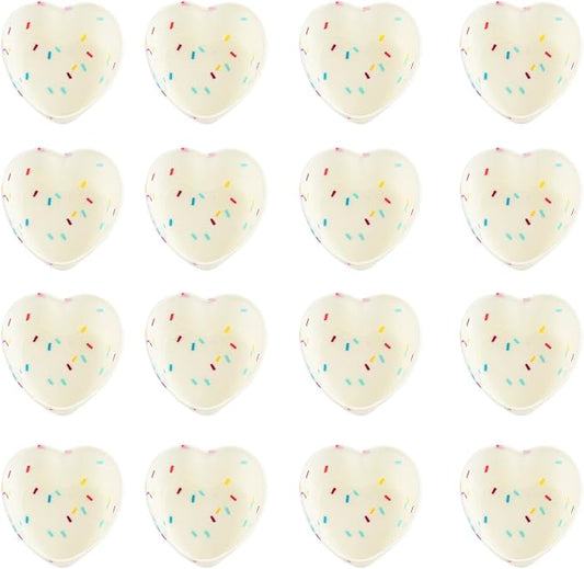 Silicone Mini Fluted Cake Pan Set 12 Pack Nonstick Mini Flan Molds Cute Baking Mold for Cupcakes Donuts Muffins Brownies Cornbread Jelly for Owen Reusable Baking Tray(White, Heart)