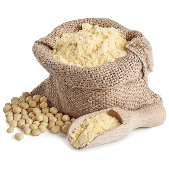 Organic Soy Flour 4 lb - Full Fat, High Protein Plant-Based Baking Flour, Non-GMO, Certified, Vegan Protein Powder for Bread, Muffins, Cookies, Smoothies, USA Grown
