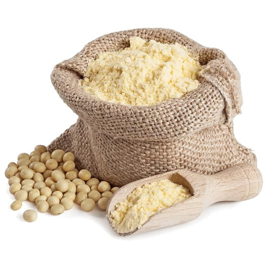 Organic Soy Flour 4 lb - Full Fat, High Protein Plant-Based Baking Flour, Non-GMO, Certified, Vegan Protein Powder for Bread, Muffins, Cookies, Smoothies, USA Grown