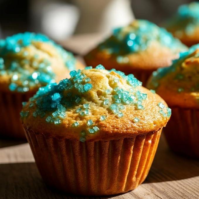 Bakerpan Sky Blue Sugar Sprinkles for Baking - 7 oz Coarse Sparkling Decorating Sugar Crystals for Baking Topping, Cookies & Cupcakes | Kosher, Gluten-Free, Made in USA