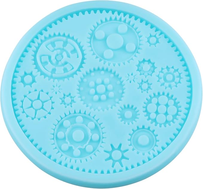 Steampunk Gear Fondant Mold Gear Silicone Molds for Cake Decorating Cupcake Topper Chocolate Candy Gum Paste Polymer Clay