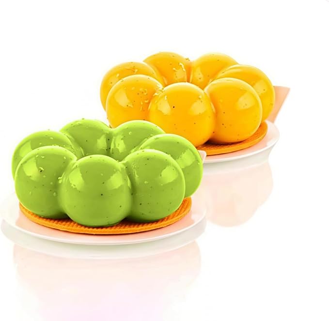 Silicone Donut Pan for Baking, Non-Stick DIY Mousse Donut Making Mold, Chocolate Cupcake Decorating Supplies Tools (6-Cavity-Small)