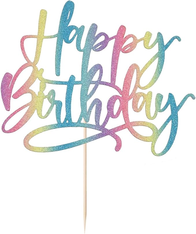 Kaoenla colour Happy Birthday Cake Decoration-boys and girls, men and women Birthday/Anniversary cakes Selected decorative (colour)