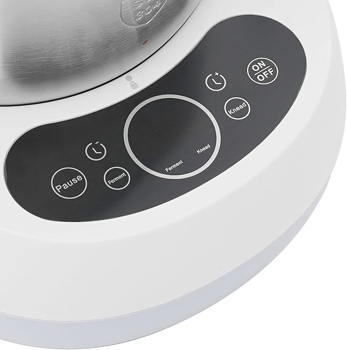 Electric Dough Maker with Ferment Function, Commercial & Home Dough Kneading Machine 5L/169oz Stainless Steel Mixer With Auto Timer & Touch Control for Bakeries, Restaurants, Home Kitchens (Blue)