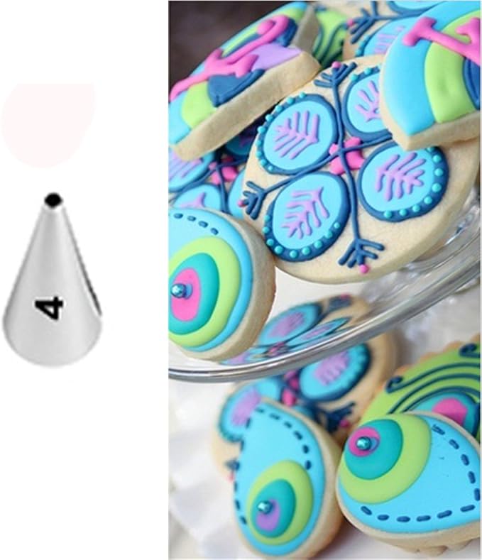 FantasyDay Cake Decorating Set, 5 Pieces Stainless Steel Icing Piping Nozzles Tips Kit - Christmas Holiday Birthday Anniversary Wedding Cupcakes Cakes Cookies Dessert Candy Pastry DIY Making Tools #5