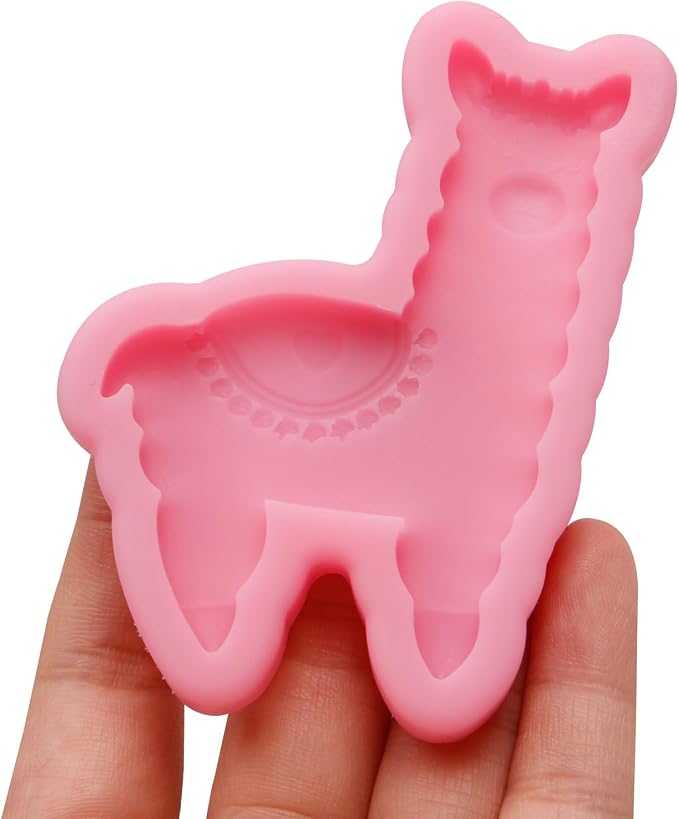 Llama Fondant Mold 2 Pcs, Alpaca Cactus Silicone Molds for Chocolate Cake Decoration Candy Cupcake Topper Cake Polymer Clay Crafts Epoxy Resin