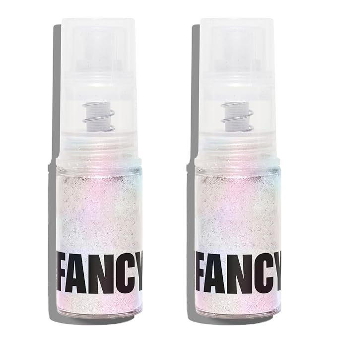 Fancy Sprinkles Moonstone Iridescent Edible Glitter Spray Pump | 2-Pack Iridescent Glitter for Drinks, Cocktails & Cake Decorating | Vegan & Gluten Free | Made in USA | 4gm each