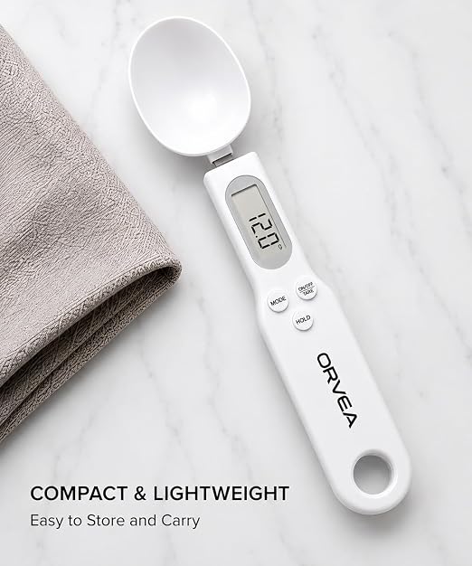 GramIQ Kitchen Electric Digital Weighing Spoon, Food Weight Measuring Digital Spoon Scale, Tare Function, Multi-Unit (g/oz), High Precision