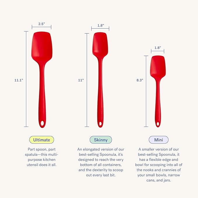 GIR: Get It Right Premium Silicone Heat-Resistant up to 550°F | Seamless, Nonstick Kitchen Spoonula for Cooking, Baking, and Mixing |, Ultimate-11 IN, Slate, GIRSUU319SLT