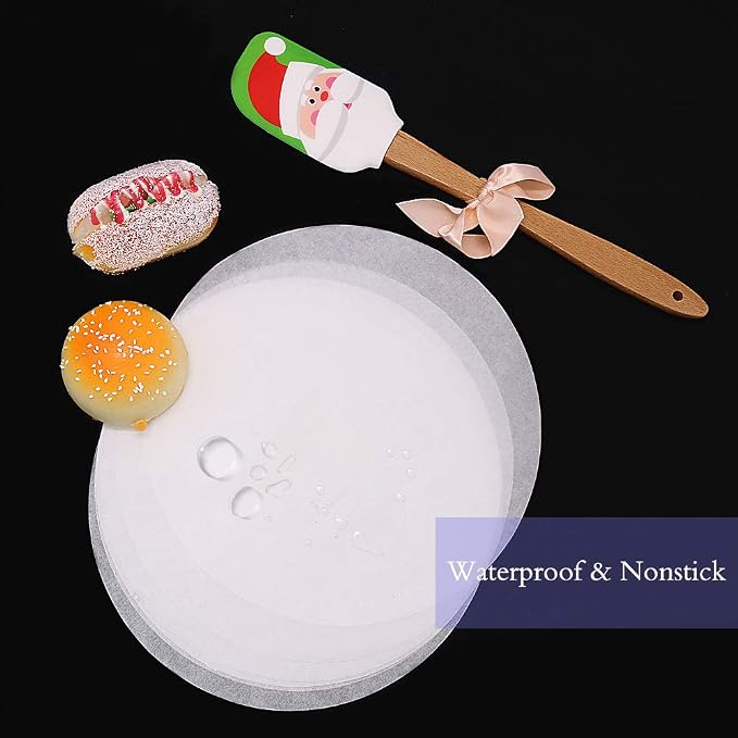 Parchment Paper Rounds, Set of 200, Non Stick 8 Inch Baking Parchment Circles/Baking Paper Rounds for Cake Pan, Springform Pan, Tortilla Press and so on(4.5/5.5/6/7/9/10/12inch Available)