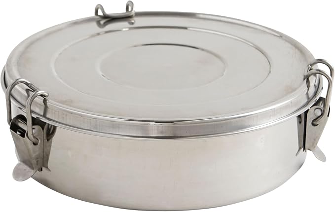 IMUSA 1.5Qt Stainless Steel Flan Mold with Lid, Round Baking Pan for Flan, Cheesecake, Pudding, and Desserts, Silver