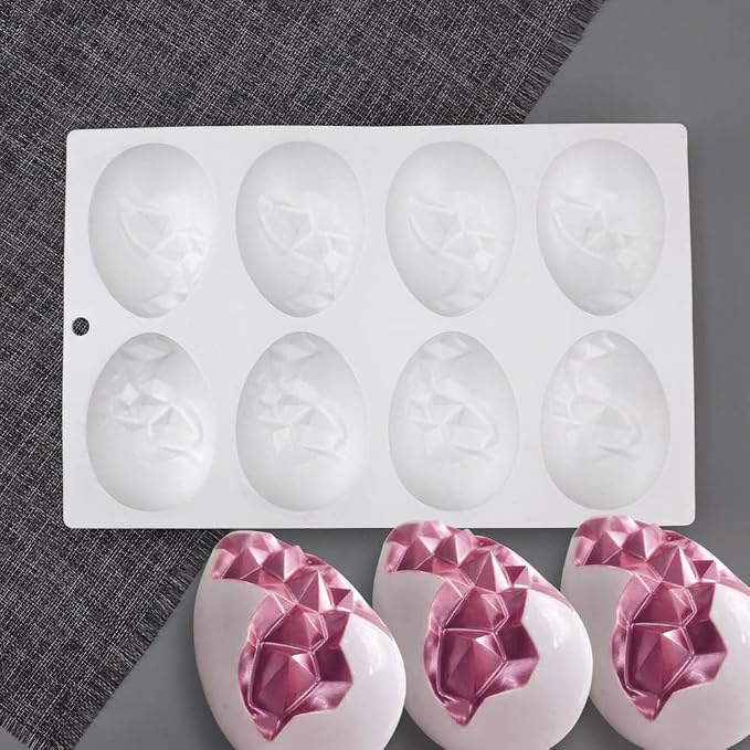 Mostsom Silicone Egg Molds for Chocolate - Easter Party Chocolate Fondant Candy Jelly Dome Mousse Cake Topper Making