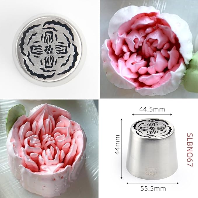 1 Piece Stainless Steel XXL Russian Flower Icing Tips,Pastry Frosting Piping Nozzles for Cake Marshmallow Bouquet, Cake Decorating Tips Baking Tools,Flower Frosting Nozzles for Decorating