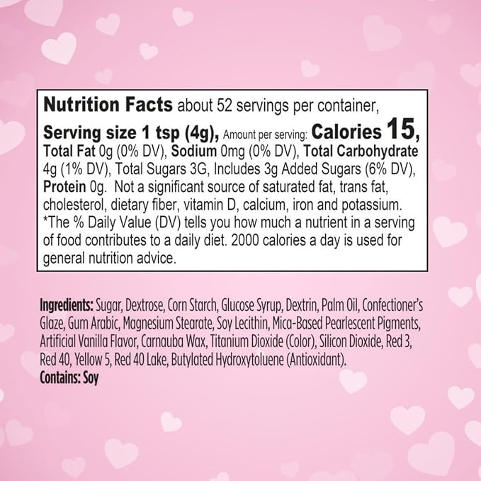 Sprinkles Mix, 6 cells of Edible Cake Toppers 7.30oz, Perfect Heart Shaped Sprinkles for Cake Decorating and Cookie Decorating Kits, Ideal for Cupcakes, Party Treats, Classroom Treats
