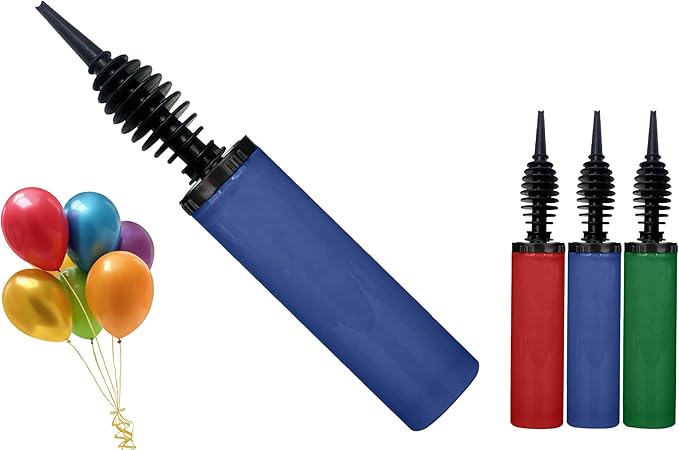 Balloon Pump, Inflator for Balloons, Toy Blower, Foil and Confetti Professional Pumper, Dual Action Hand Air Pump for Balloons.