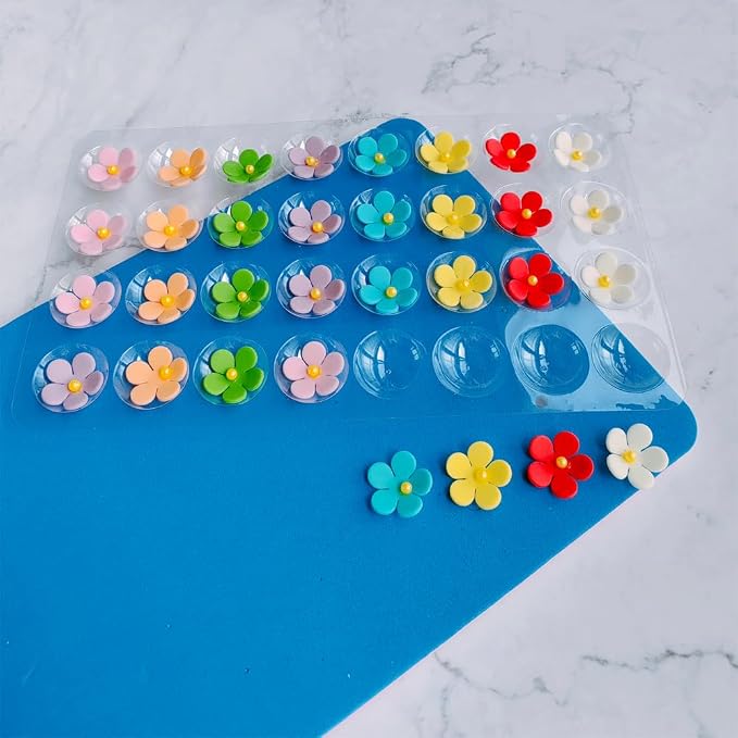 Fondant Flowers Foam Pad Sugarcraft Sponge Mat to Roll/Shape Clay Floral Petals 5 Holes Drying Mat, Fondant Cake Creating/Modeling Tool