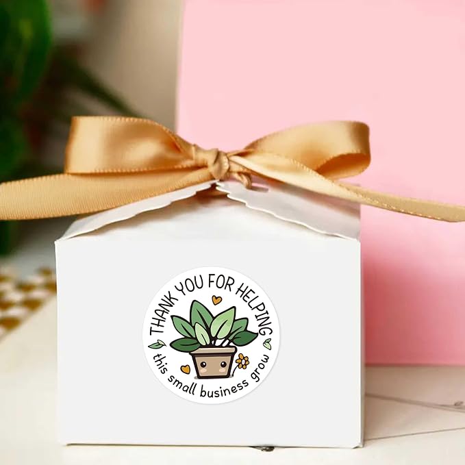 Thank You for Helping Small Business Grow Stickers - 1.7 inch / 500pcs