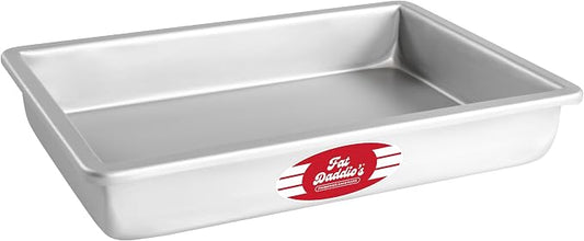 Fat Daddio's POB-8122 Sheet Cake Pan, 8 x 12 x 2 Inch, Silver
