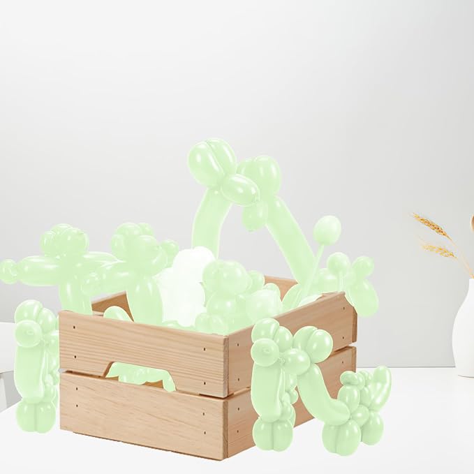 260 Balloons, 50pcs Maca Green Long Balloons for Arch, Animals Kit, Twisting