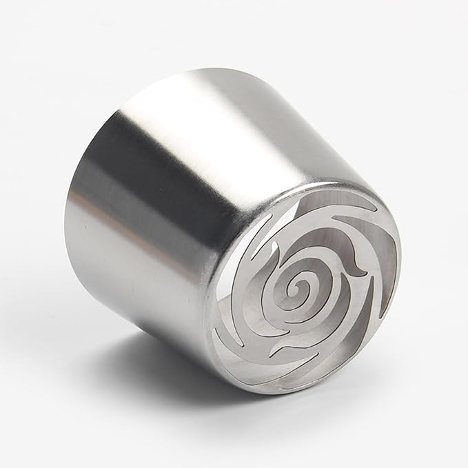 10pack Russian Piping Flower Nozzles Extra Large, Stainless Steel Rose Floral Piping Nozzles for Cake Decorating Icing, Cream Flower Bouquet DIY Cookies, Desserts Baking Tools (XXL,10A）