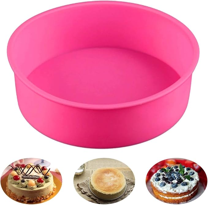 Baking Silicone 8-Inch/20cm Springform Pan Protector for 7 inch and 6 inch Round Cheesecake Silicone Baking Pan Accessories Preventing Water from Entering the Springform Pan