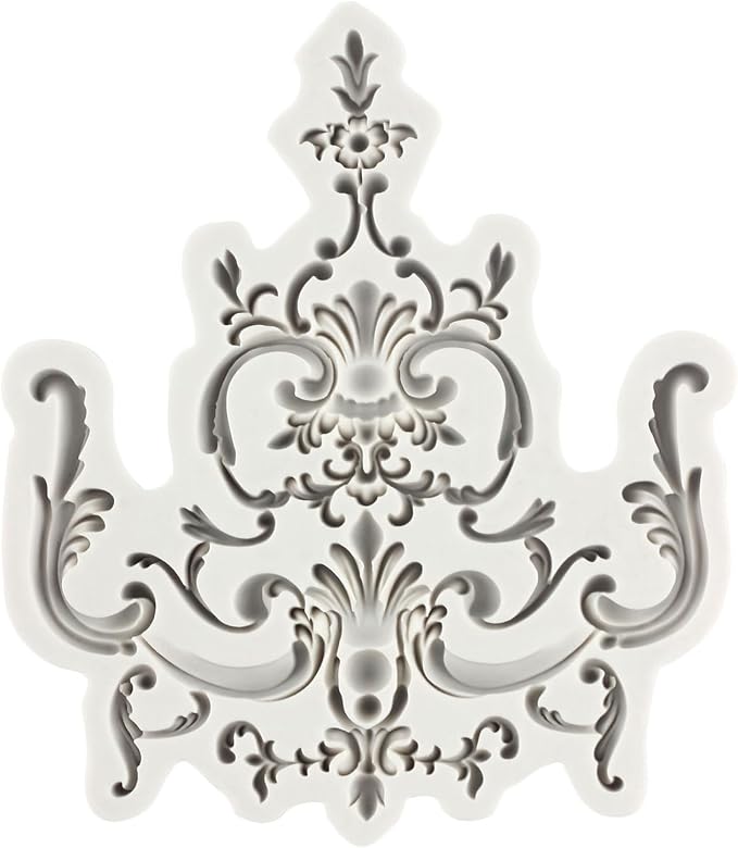 Baroque Fondant Mold Sculpted Scroll Curlicues Filigree Mold For Sugar Cake Decorating Cupcake Topper Gum Paste Polymer Clay