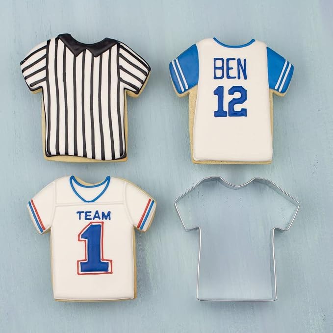 Ann Clark 2-Pc. T-Shirt/Jersey Cookie Cutter Set, Made in USA, 3-3/4” and 4-1/2”