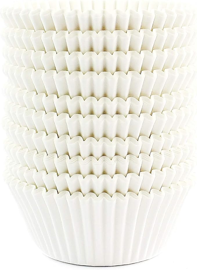 Standard Size Baking Cups Thanksgiving Day Party Cupcake Liners 200 Pcs (White)