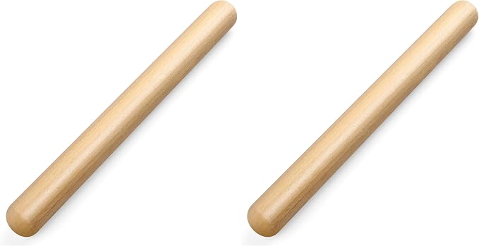 LorisArm 11.5-inch Wooden Rolling Pin for Baking, French Wood Rolling Pin Wood Kitchen Dough Roller for Fondant, Pizza, Pie, Cookie and Pastry (Pack of 2)