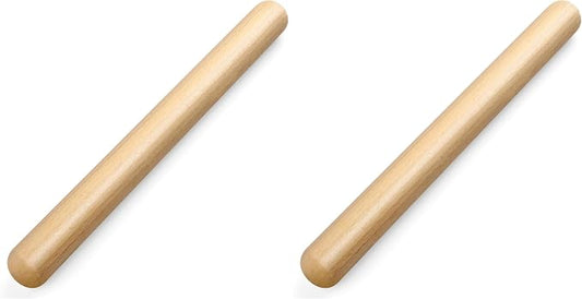 LorisArm 11.5-inch Wooden Rolling Pin for Baking, French Wood Rolling Pin Wood Kitchen Dough Roller for Fondant, Pizza, Pie, Cookie and Pastry (Pack of 2)