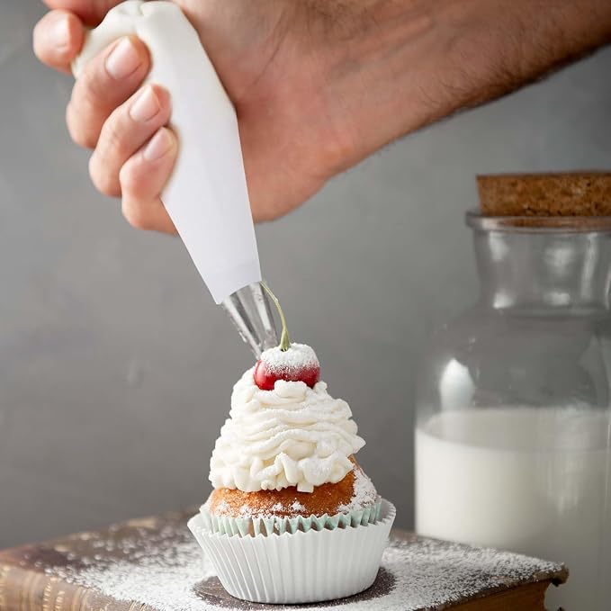 4 Pack 16" Reusable Pastry Piping Bags, Cloth Cake Decorating, White Cloth Frosting Bags, Icing Piping Bags Decorating Bags Icing Frosting Bags, White Hangable Piping Bags