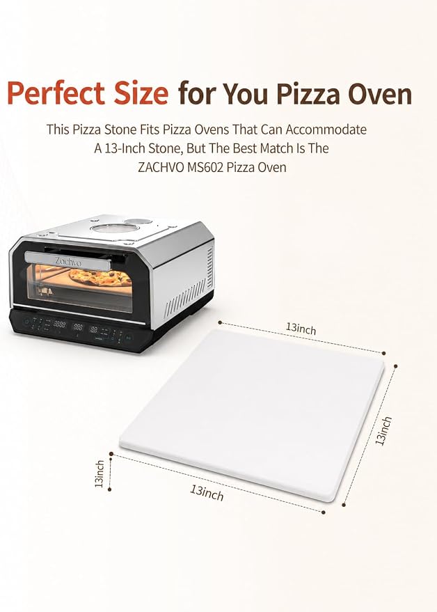 Pizza Stone, 13 Inch Heavy Duty Cordierite Baking Stone for Indoor Pizza Oven and Grill, Cooking Baking Stone, 850℉ Thermal Shock Resistant for Bread BBQ