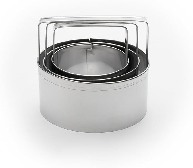 Fox Run Biscuit Cutter Set, 3-Piece Set, 2", 2.5", 3" Diameter