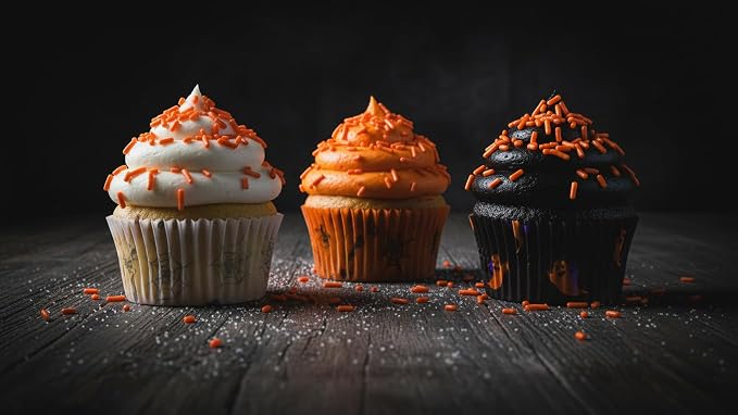 NCS Orange Jimmies Edible Sprinkles – Cupcake, Cake & Cookie Decorations, 7 oz