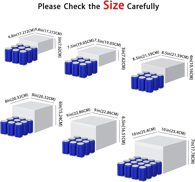 6 Pcs White Acrylic Boxes for Display as Buffet Risers and Stands, Food Risers for Party, Table, Stands, including 10", 9", 8.5", 8", 7.5", 6.8", (Large, 6Pcs, White)