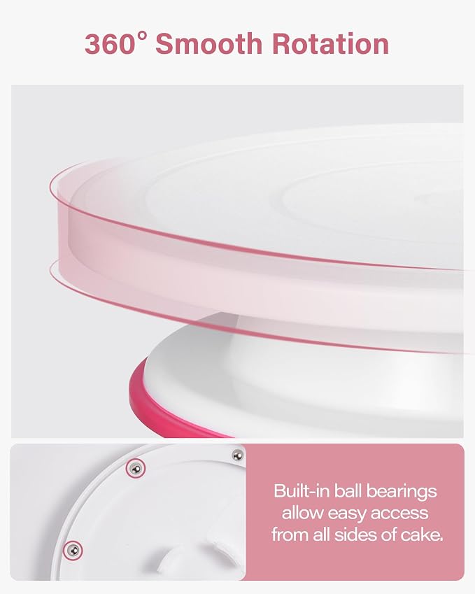 Kootek 230PCs Cake Decorating Kits, Baking Supplies Tools with Cake Stand Turntable, Piping Bags and Tips, Cake Leveler, Frosting Icing Spatulas & More Accessories for Cake Cupcake Decorations