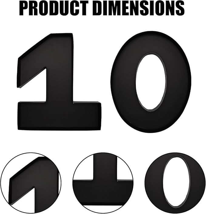 12inch Cardboard Number Fillable Food Tray Box for Charcuterie, Cupcake Arrangement, Birthday Anniversary (Black, 10)