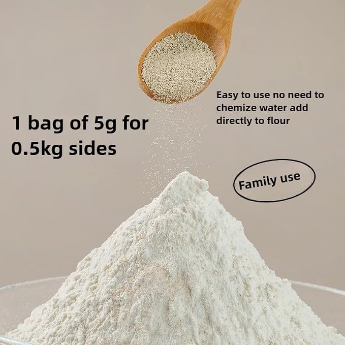 Angel yeast, household, Mantou, steamed stuffed buns, 1.76 ounces (5G * 10 bags),安琪酵母粉蒸包子蒸馒头发酵用（5g/包*10包装）