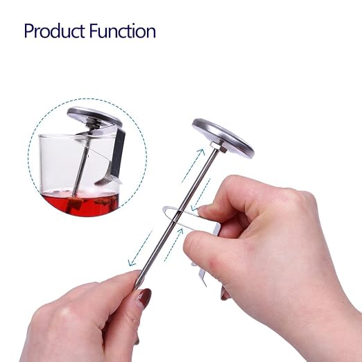 KT THERMO Instand Read 2-Inch Dial Thermometer,Best for The Coffee Drinks,Chocolate Milk Foam